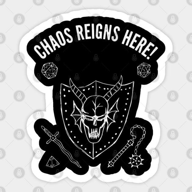 Death's Presence Exists! Dungeon Masters Design Sticker by pringtee